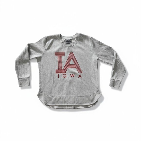 state of mine Sweaters - State of Mine Iowa Graphic Sweatshirt Gray Long Sleeve Pullover – Size L